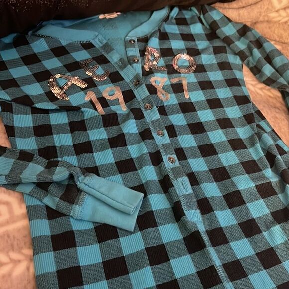 Y2k aero bling sequin pink/black onsie thermal pj pajama - Picture 3 of 6